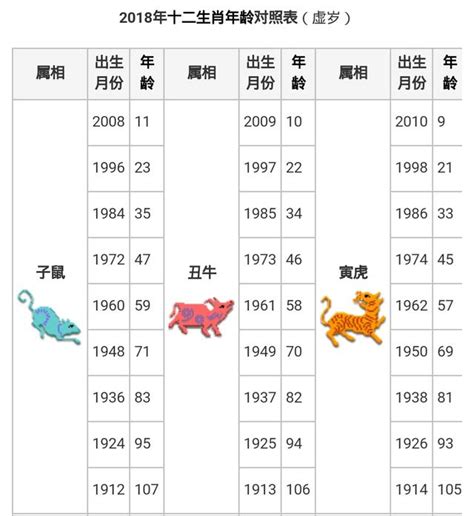 1951年生肖幾歲|12生肖年齡對照表